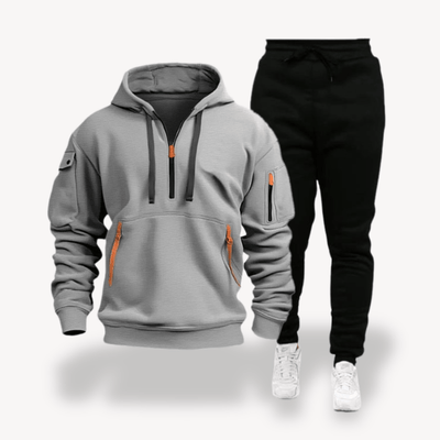 Inocencio® | Men Tracksuits with Half Zip Hoodie