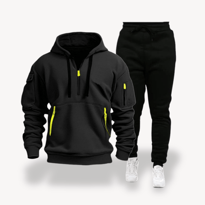 Inocencio® | Men Tracksuits with Half Zip Hoodie
