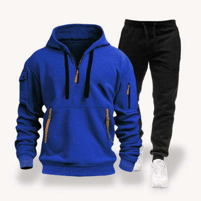 Inocencio® | Men Tracksuits with Half Zip Hoodie