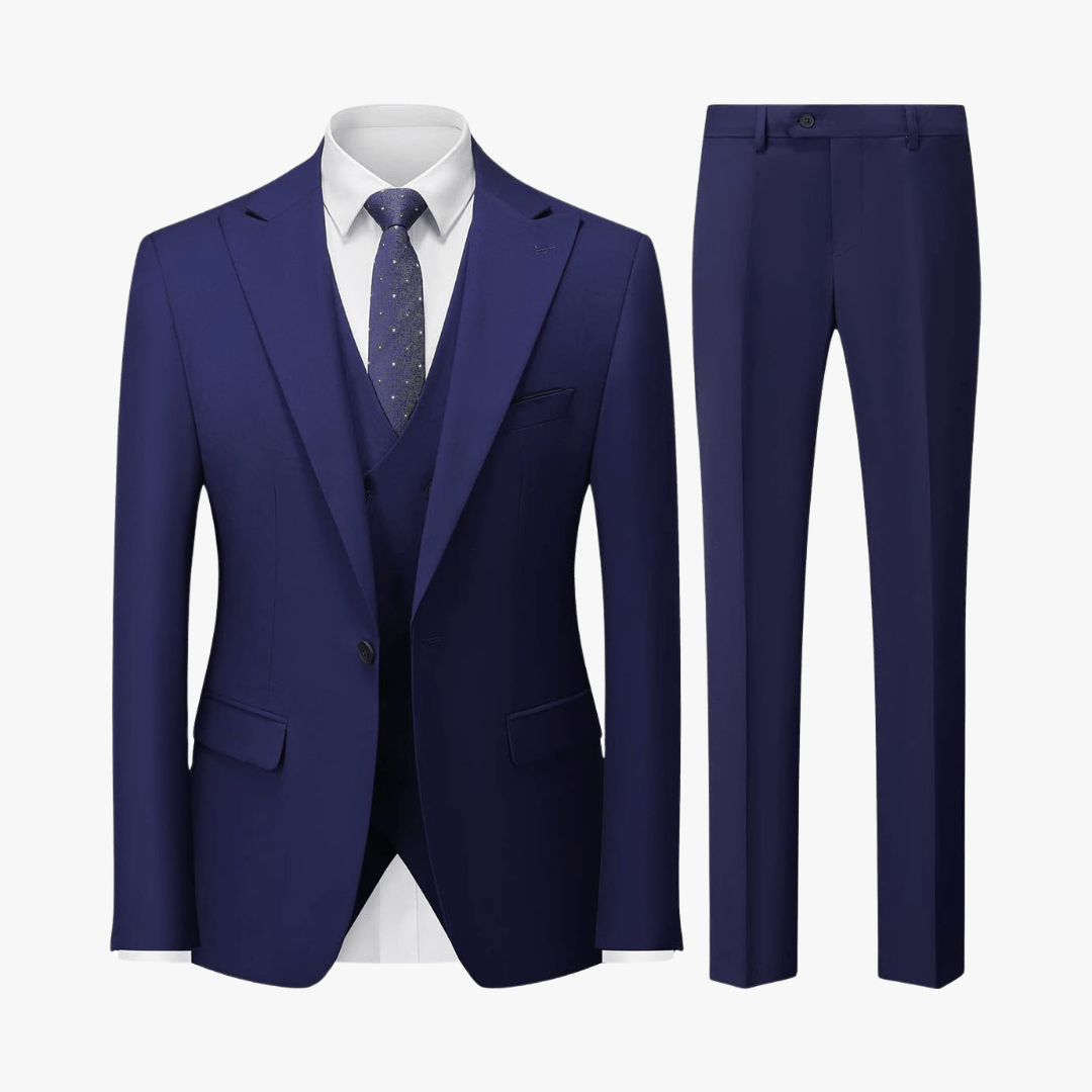 Sami® | Men's 3 Piece Slim Fit Suit – Blazer, Waistcoat, Trousers