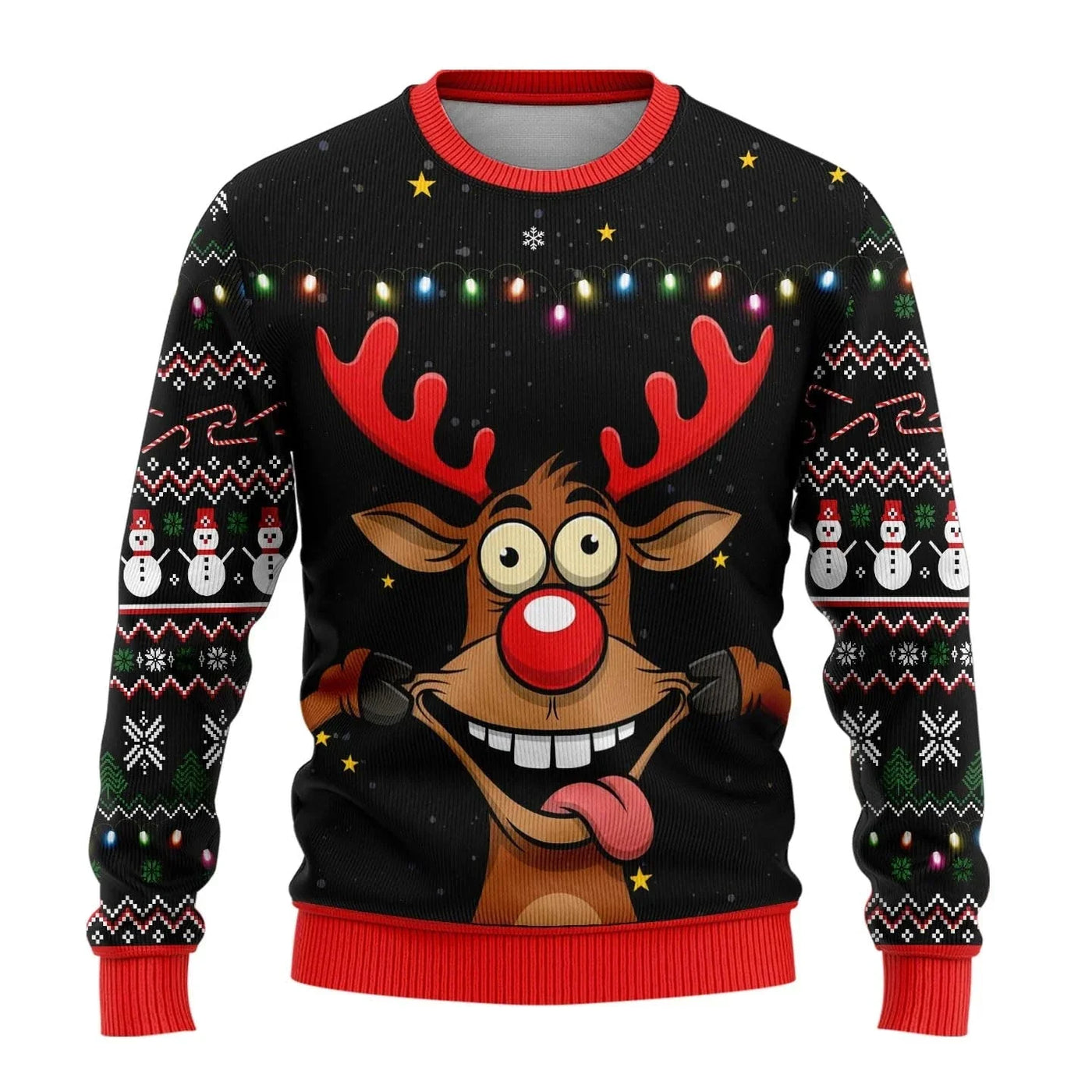 Leif® | Men’s 3D Chrisas Jumper With Funny Festive Prints