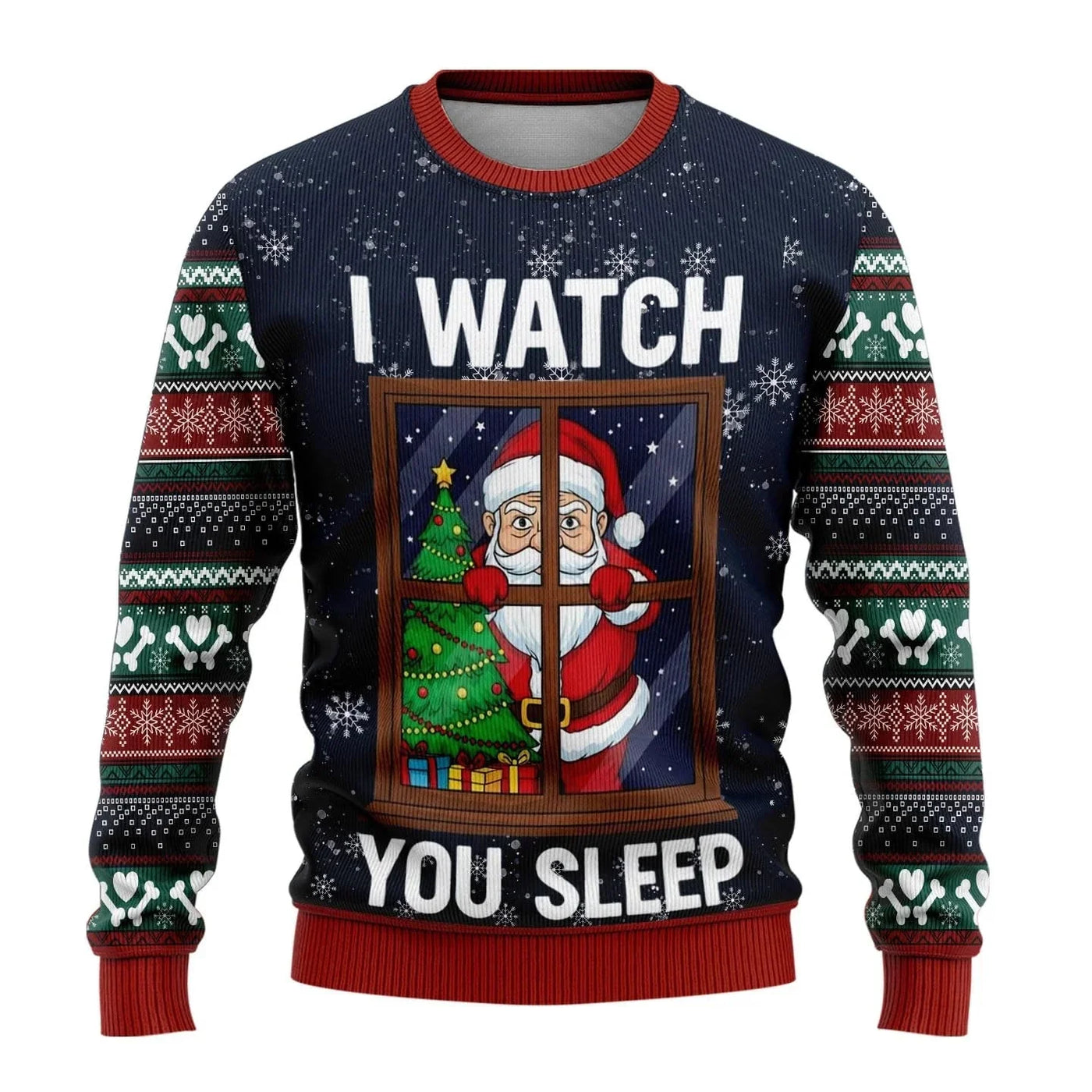 Leif® | Men’s 3D Chrisas Jumper With Funny Festive Prints
