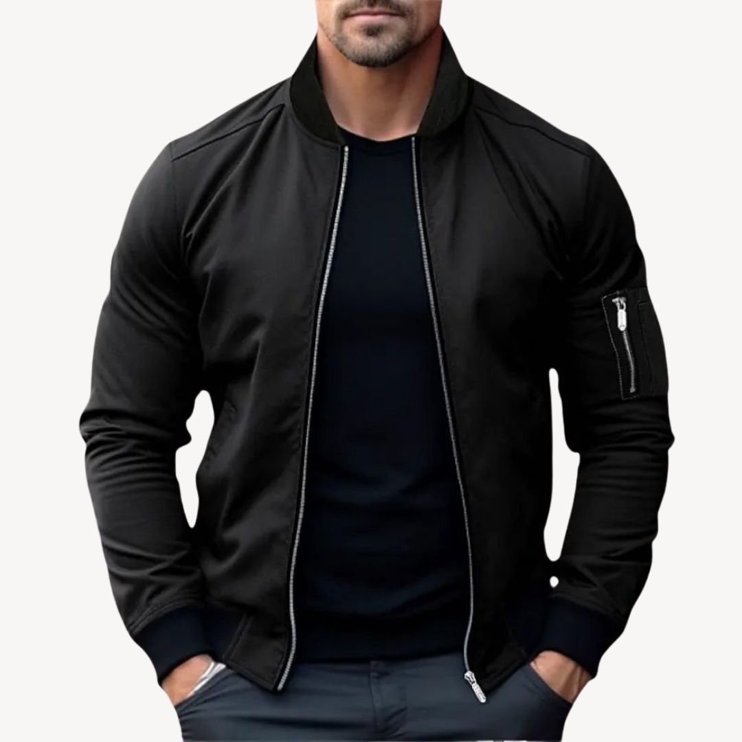 Hubert® | Men’s Bomber Jacket With Zip Pocket