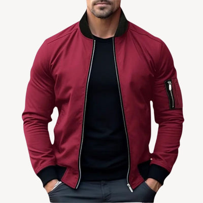 Hubert® | Men’s Bomber Jacket With Zip Pocket