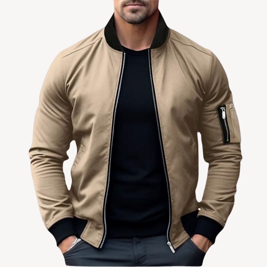 Hubert® | Men’s Bomber Jacket With Zip Pocket