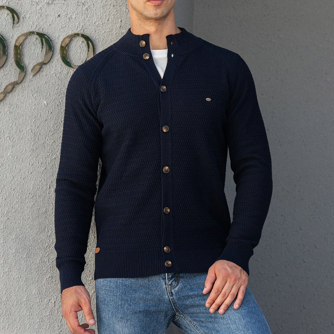 Marti® | Men’s Cardigan With Stand Collar