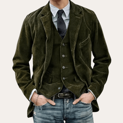 Ignacio® | Men's Casual Blazer with Corduroy Texture