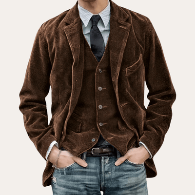 Ignacio® | Men's Casual Blazer with Corduroy Texture