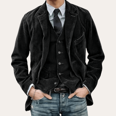 Ignacio® | Men's Casual Blazer with Corduroy Texture