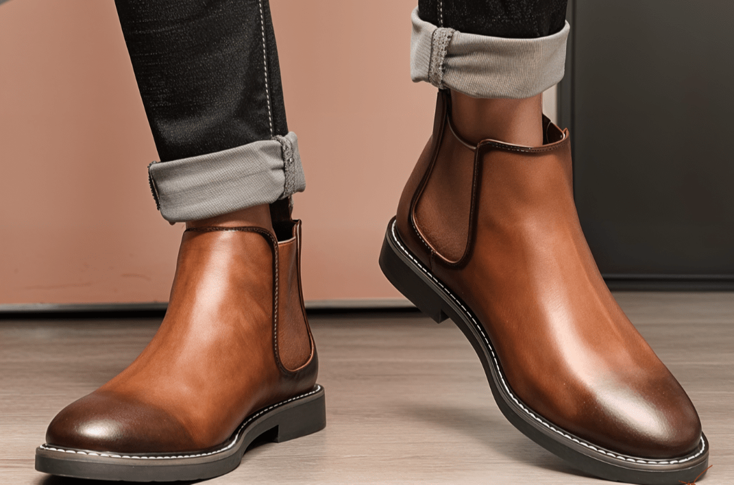 Lucio® | Men’s Chelsea Boots With Contrast Stitch
