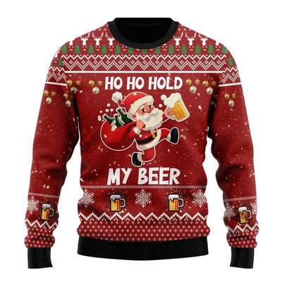 Leoncio® | Men’s Chrisas Jumper With Festive Beer Graphics