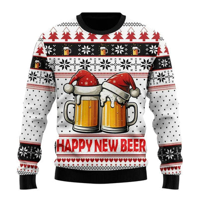 Leoncio® | Men’s Chrisas Jumper With Festive Beer Graphics