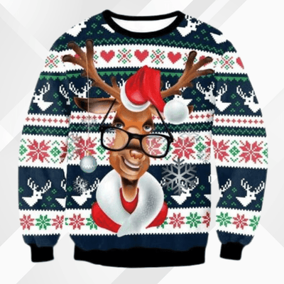 Gildas® | Men’s Chrisas Jumper With Festive Reindeer Design