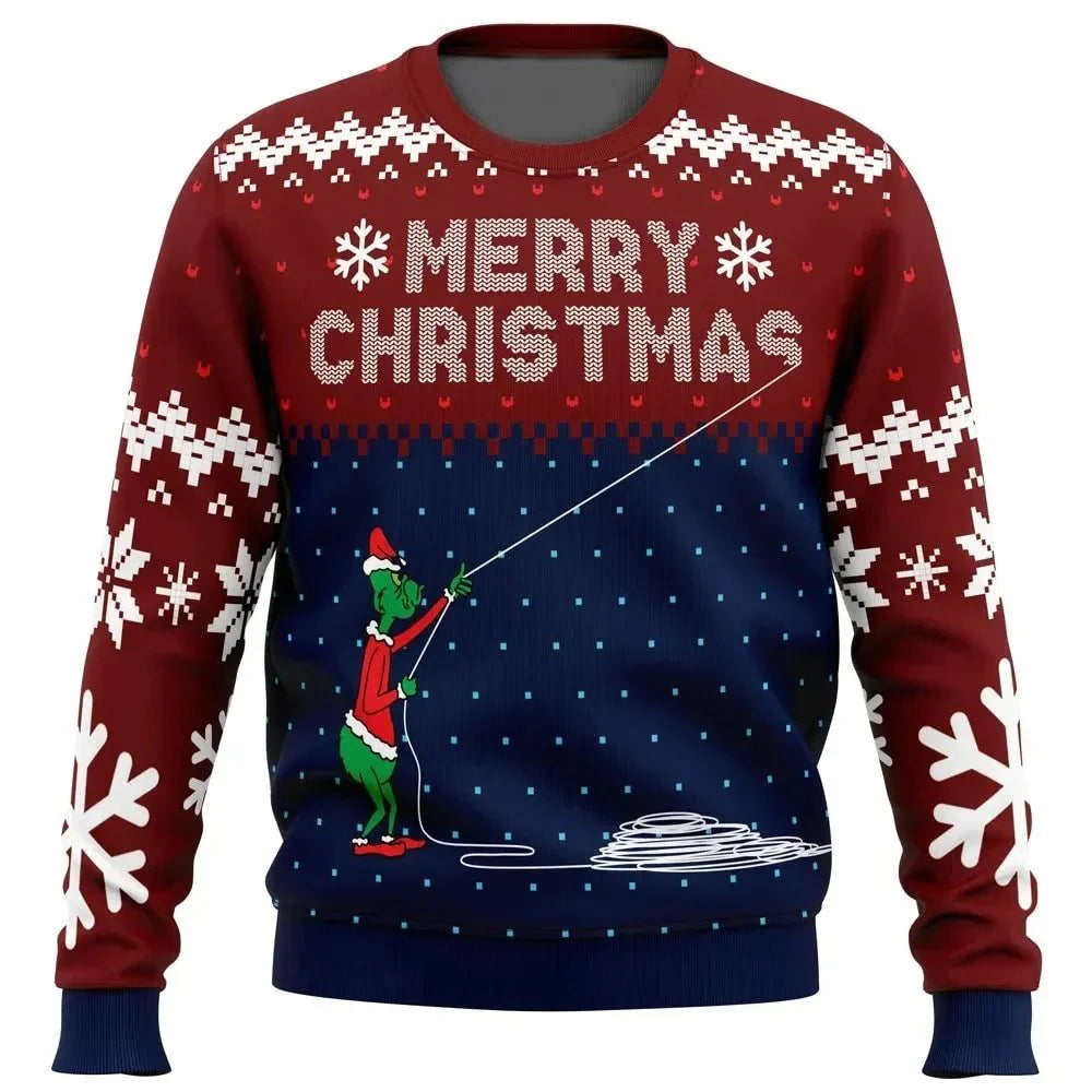 Lenox® | Men’s Chrisas Jumper With Funny Grinch Prints