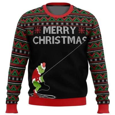 Lenox® | Men’s Chrisas Jumper With Funny Grinch Prints