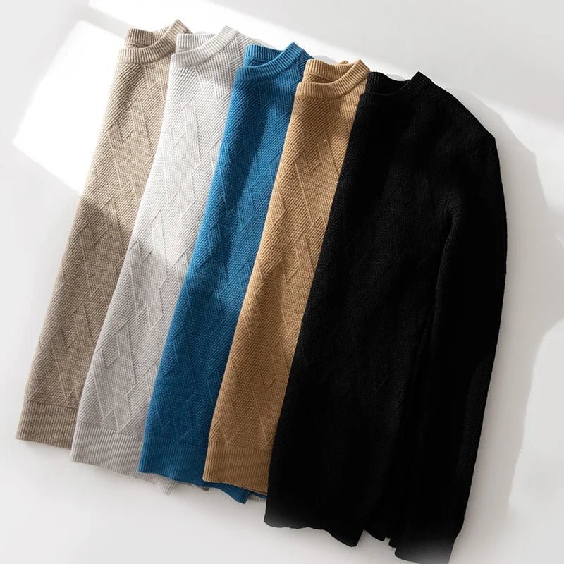 Franco® | Men’s Jumpers With Diamond Knit Texture