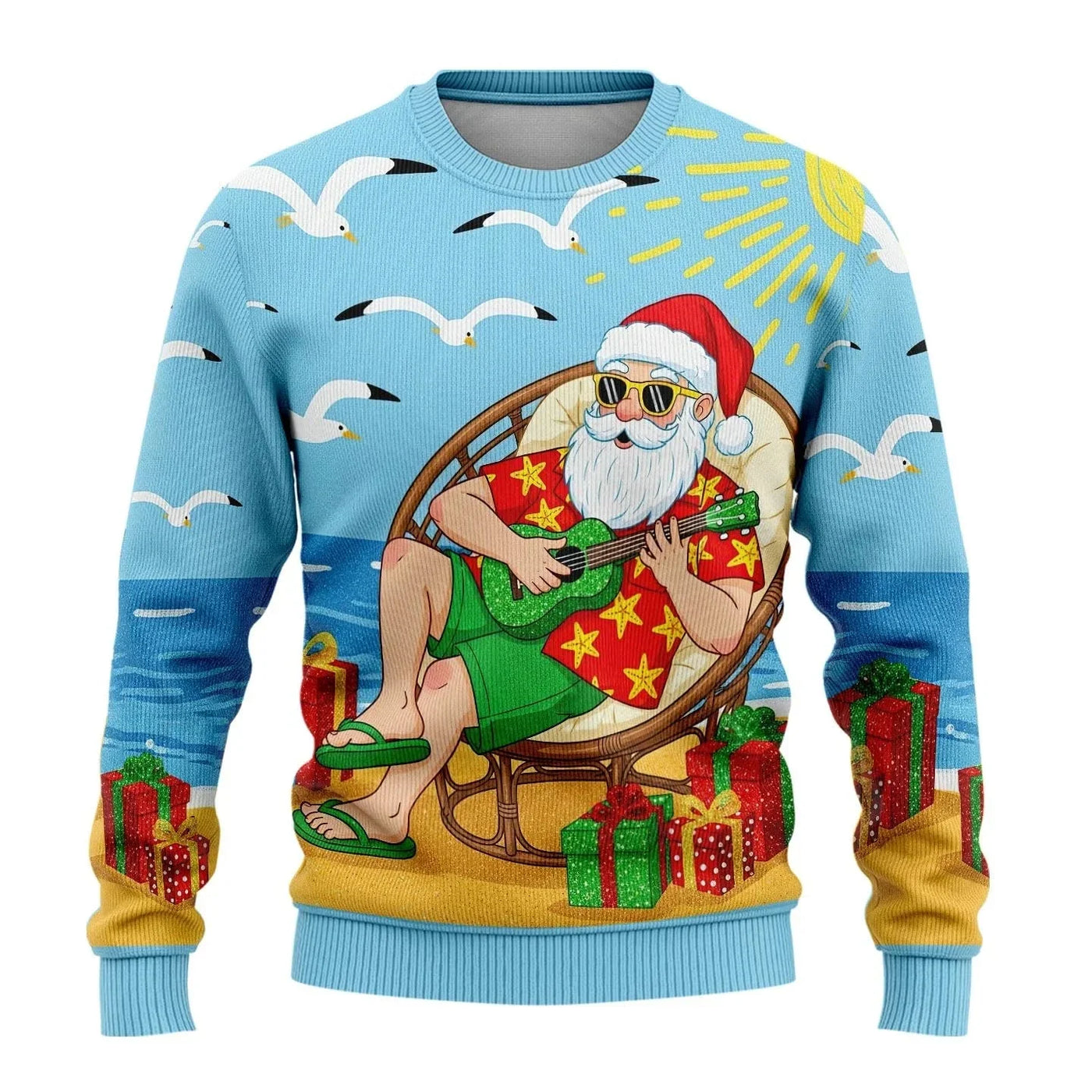 Levin® | Men’s Knitted Chrisas Jumper With Santa Print