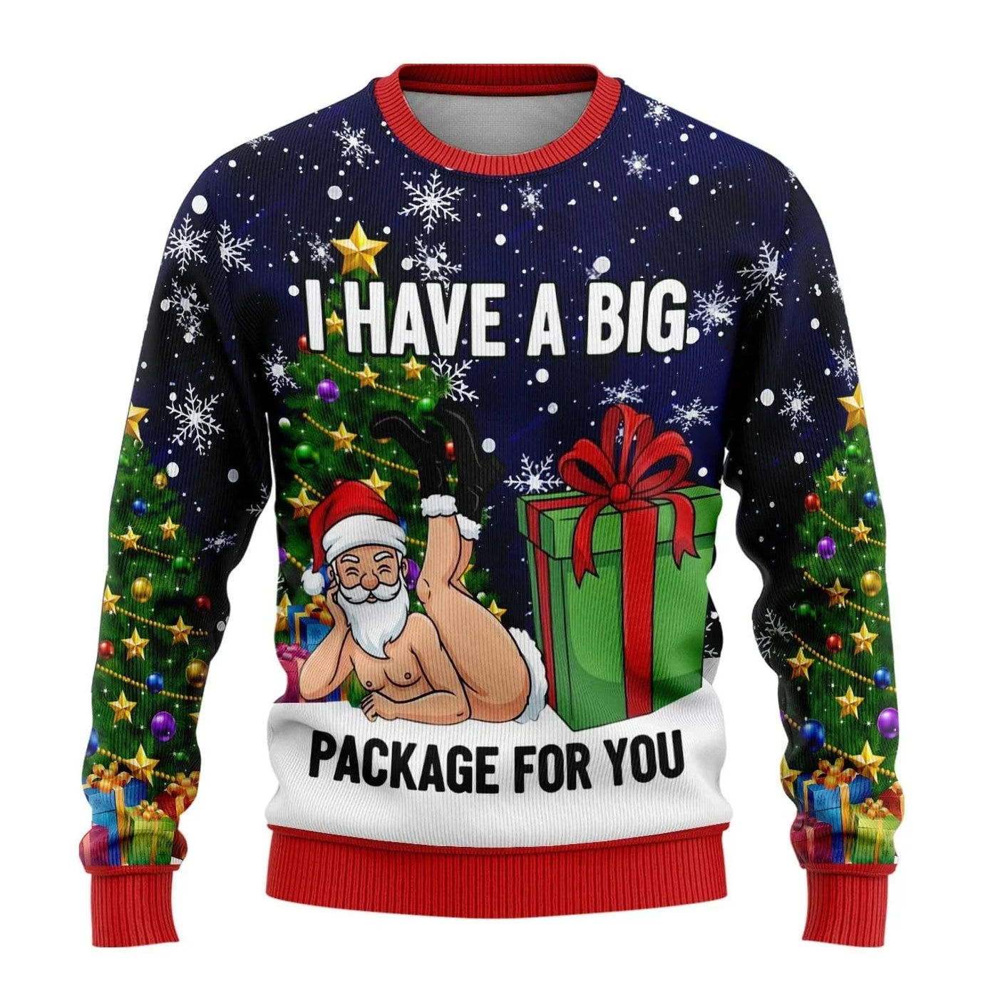 Levin® | Men’s Knitted Chrisas Jumper With Santa Print