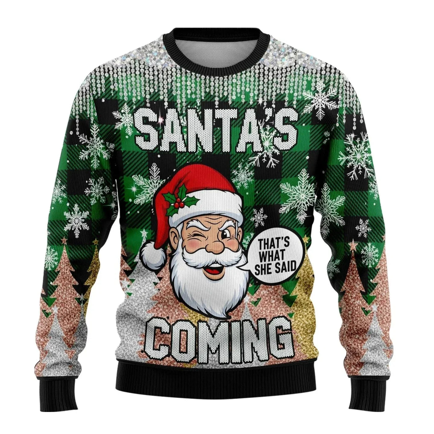 Levin® | Men’s Knitted Chrisas Jumper With Santa Print