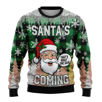 Levin® | Men’s Knitted Chrisas Jumper With Santa Print