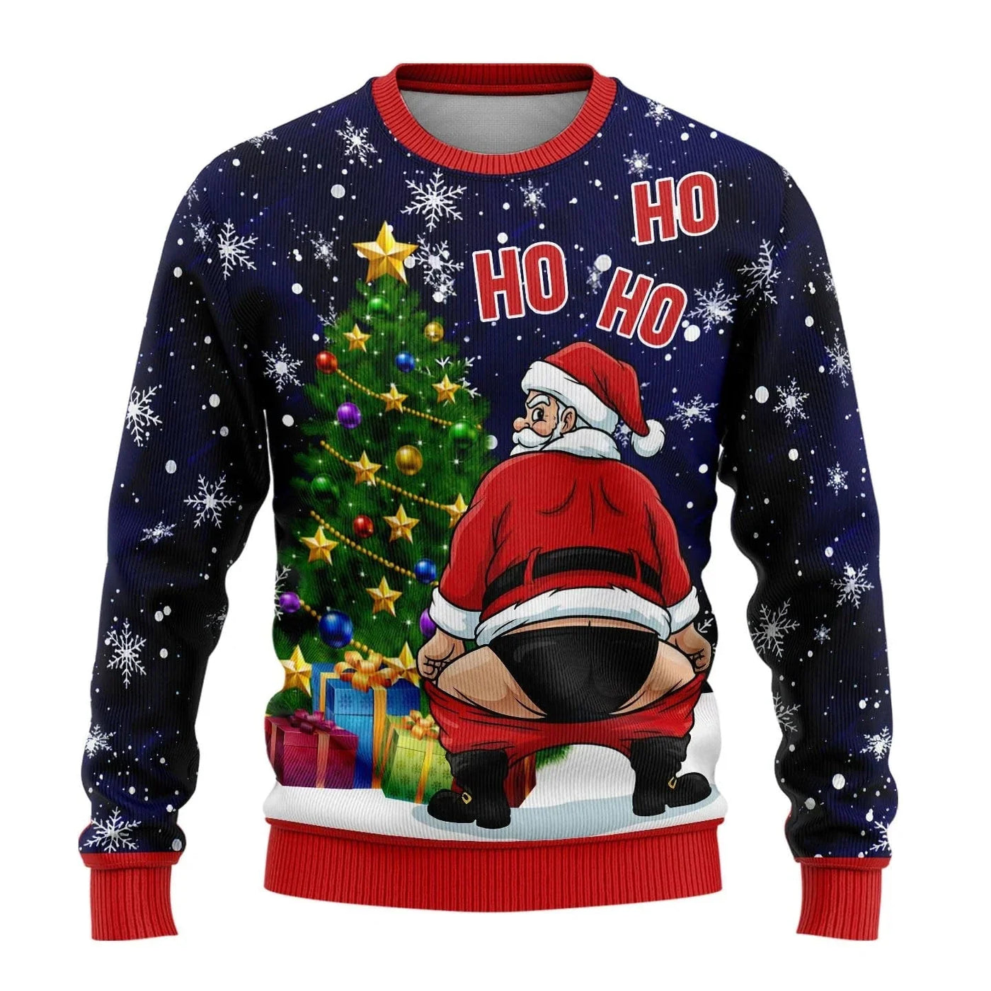Levin® | Men’s Knitted Chrisas Jumper With Santa Print