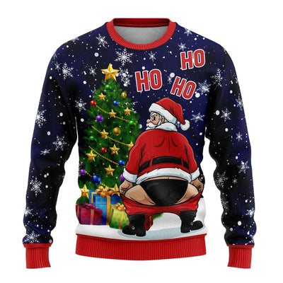 Levin® | Men’s Knitted Chrisas Jumper With Santa Print