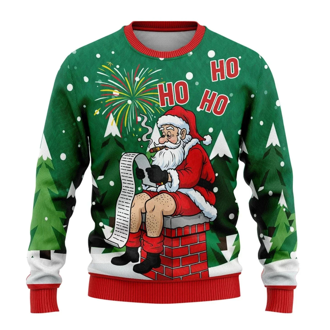 Levin® | Men’s Knitted Chrisas Jumper With Santa Print