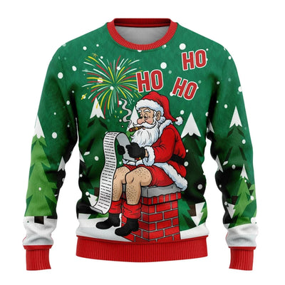 Levin® | Men’s Knitted Chrisas Jumper With Santa Print
