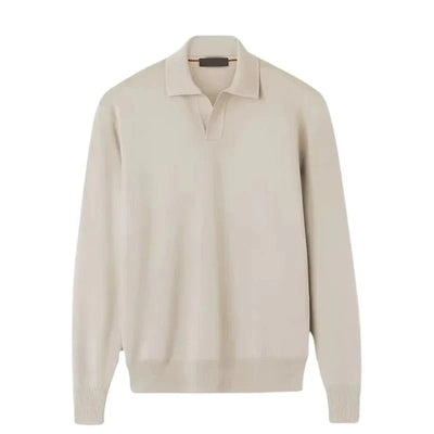 Ramsés® | Men’s Knitted Long Sleeve Polo Shirt – Soft Casual Autumn Sweater