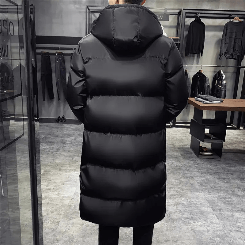 Celedonio® | Men’s Long Puffer Jacket With Stand Collar