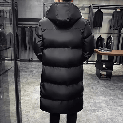 Celedonio® | Men’s Long Puffer Jacket With Stand Collar
