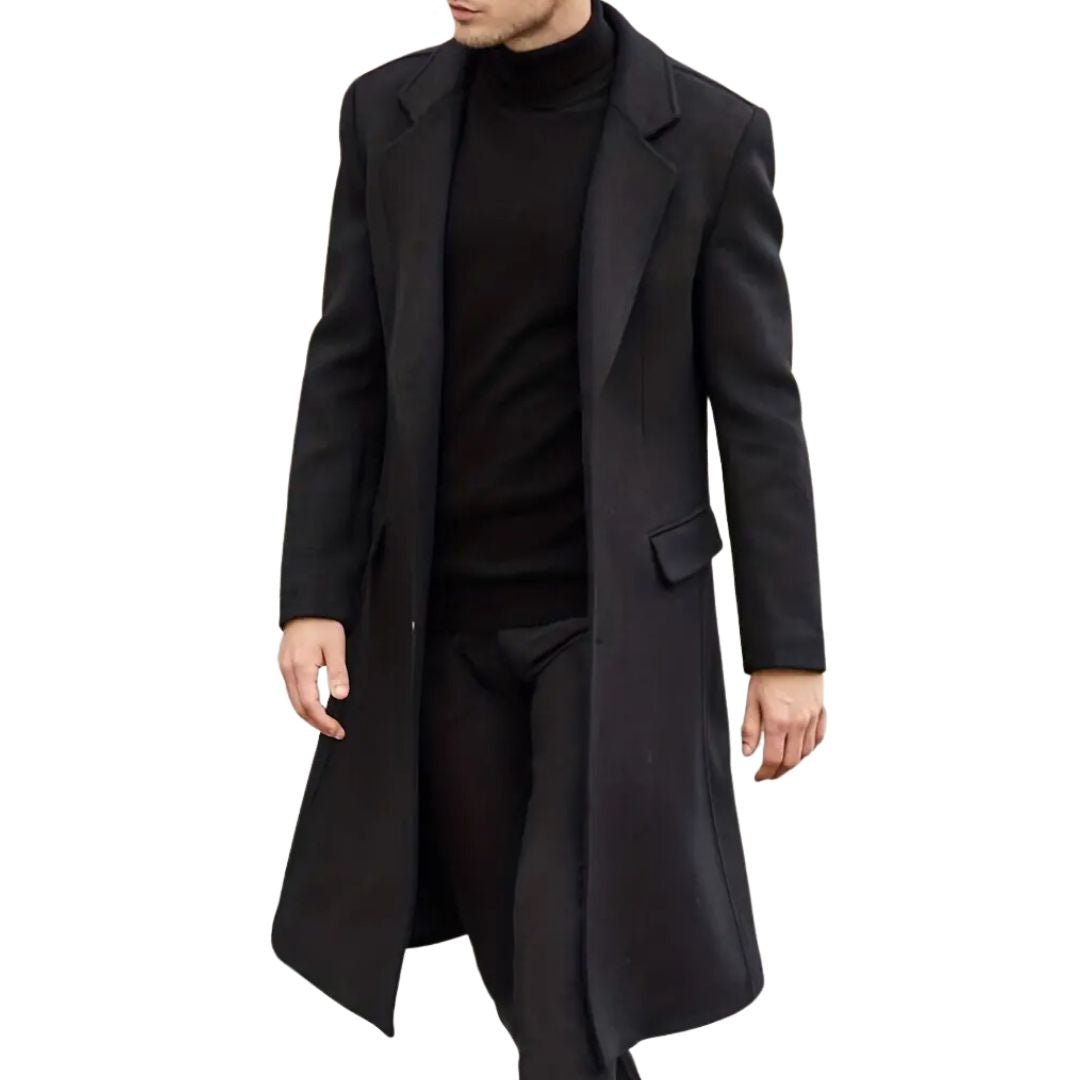 Raimundo® | Men’s Long Winter Coats With Lapel Collar