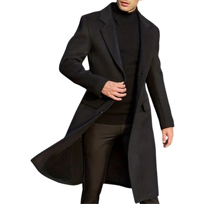 Raimundo® | Men’s Long Winter Coats With Lapel Collar