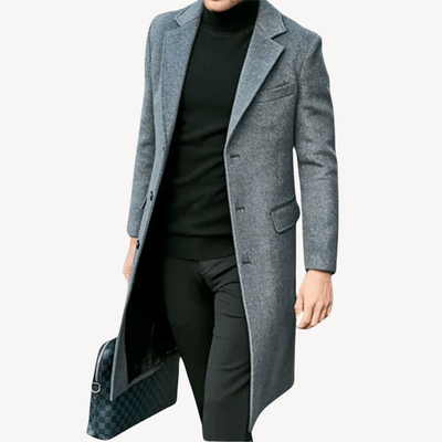 Isaías® | Men’s Longcoat with Slim Fit Cut