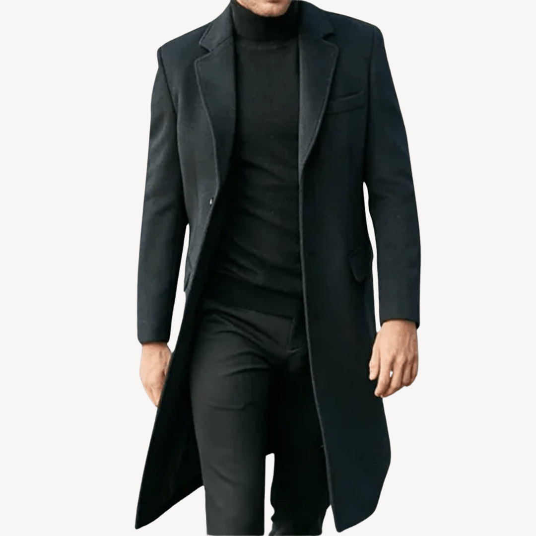 Isaías® | Men’s Longcoat with Slim Fit Cut