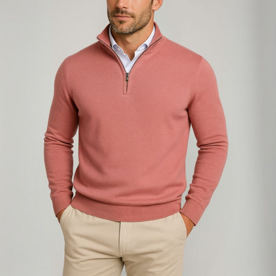 Heliodoro® | Men’s Quarter Zip Jumper With Stand Collar