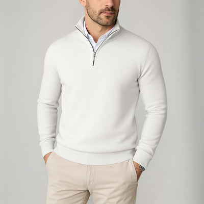 Heliodoro® | Men’s Quarter Zip Jumper With Stand Collar