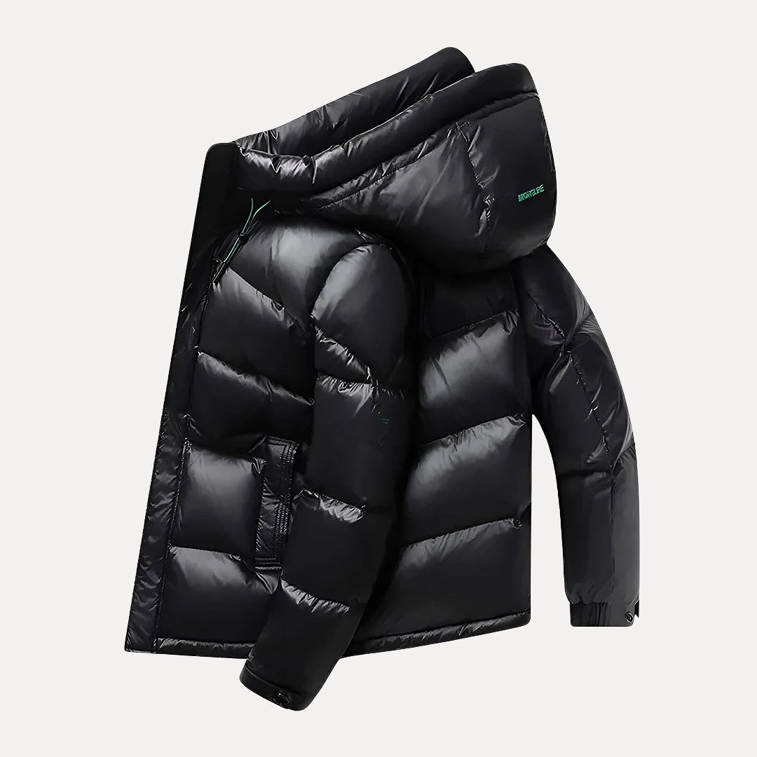 Nizar® | Men’s Quilted Puffer Jacket With Gloss Finish
