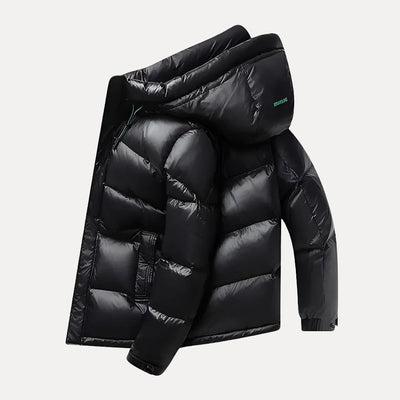 Nizar® | Men’s Quilted Puffer Jacket With Gloss Finish