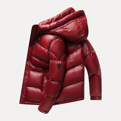 Nizar® | Men’s Quilted Puffer Jacket With Gloss Finish