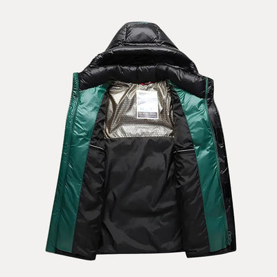 Nizar® | Men’s Quilted Puffer Jacket With Gloss Finish