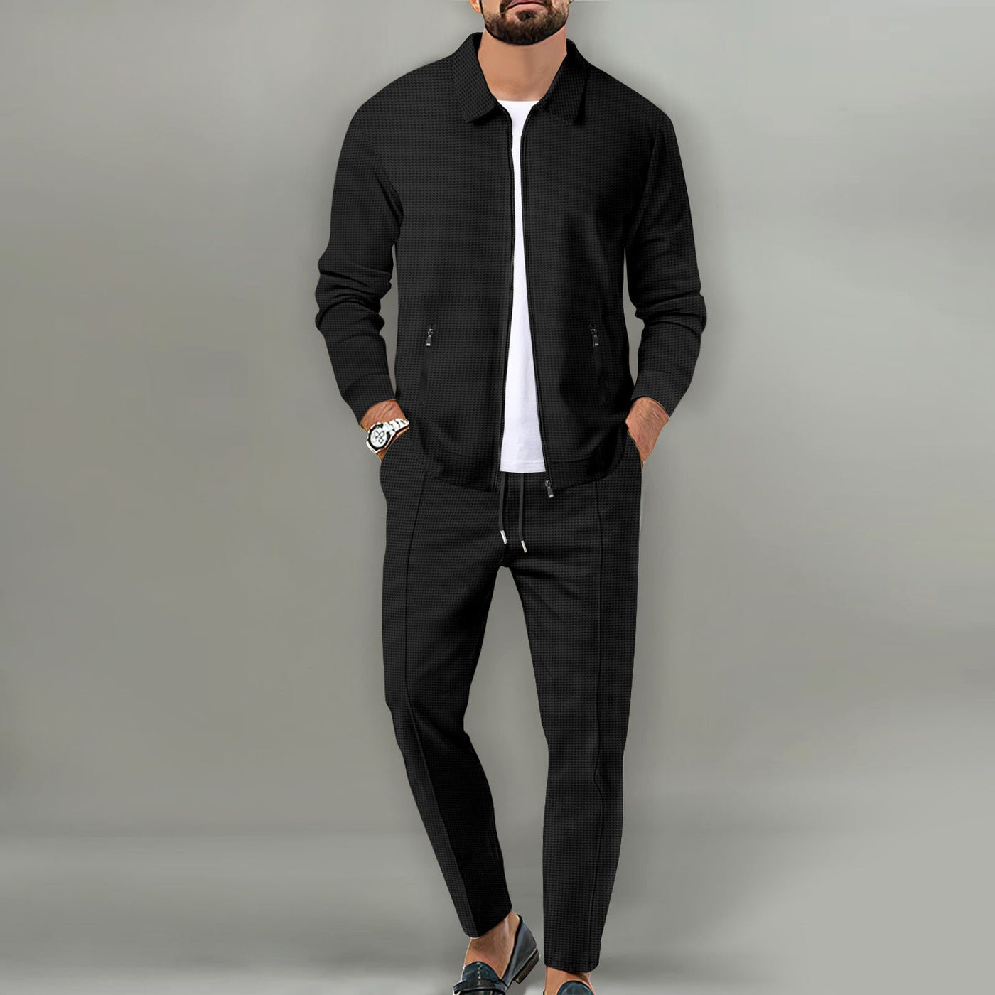 Pacho® | Men’s Tracksuits With Textured Zip Jacket