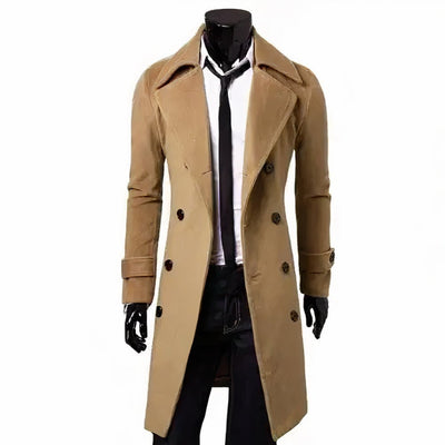 Cayetano® | Men’s Trench Coat With Wide Lapel