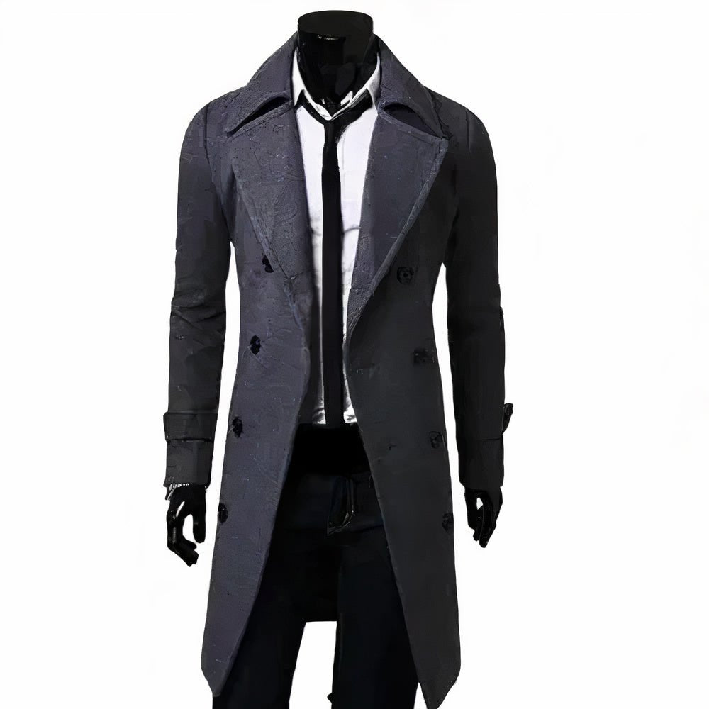 Cayetano® | Men’s Trench Coat With Wide Lapel