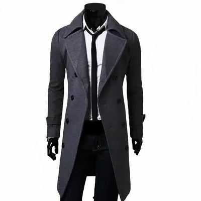 Cayetano® | Men’s Trench Coat With Wide Lapel