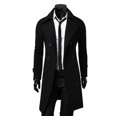Cayetano® | Men’s Trench Coat With Wide Lapel