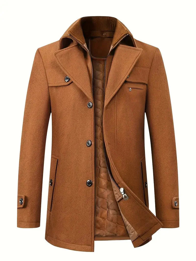 Michal® | Men’s Trench Coat With Zip Closure