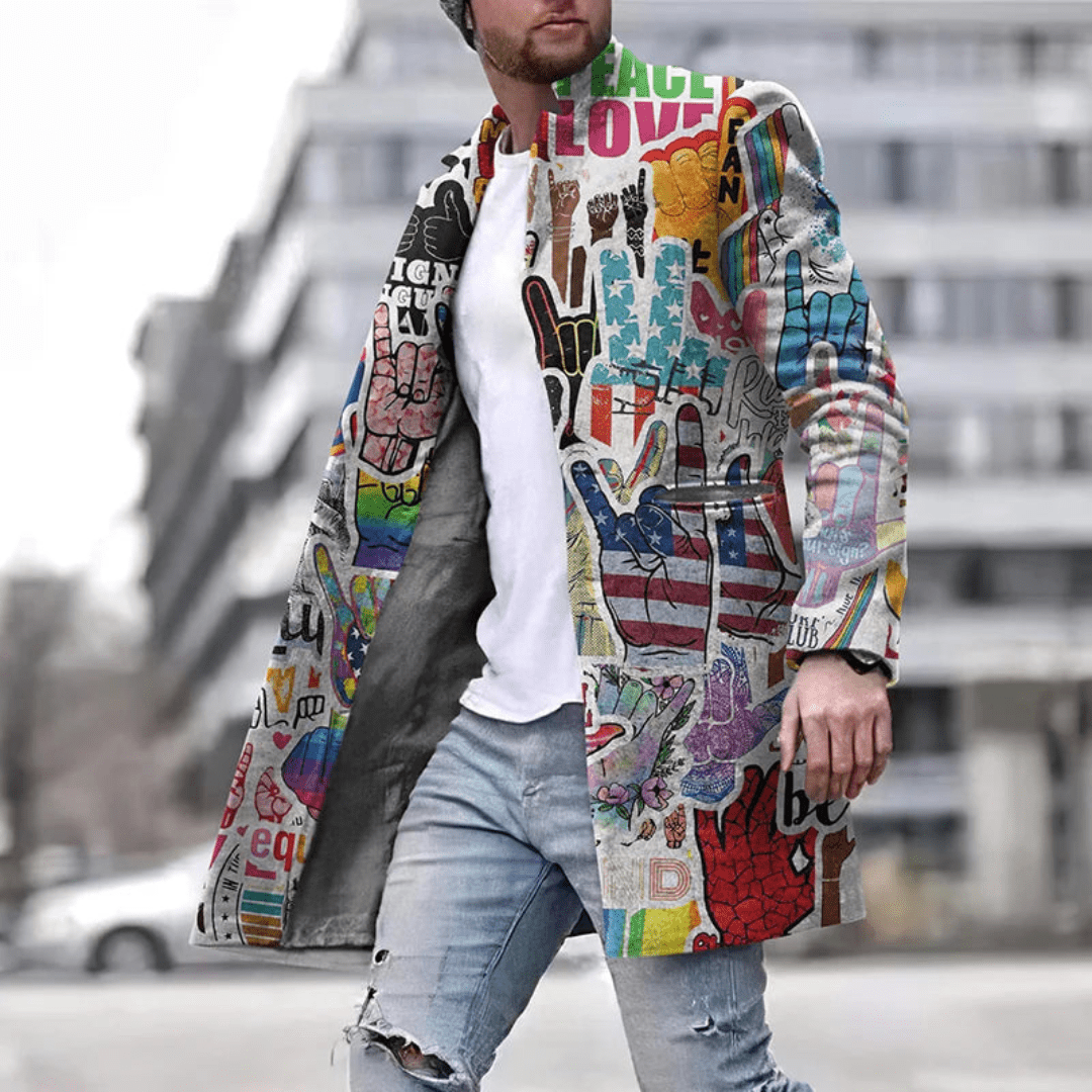 Quetzal® | Men’s Winter Coats With Graphic Print