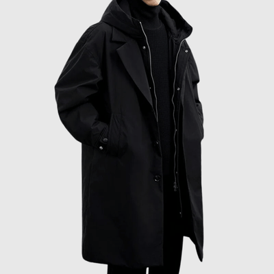 Ian® | Men’s Winter Trench Coat with Faux Fur Lining