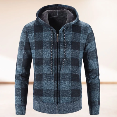 Forbes® | Fashionably Warm Checked Cardigan With Hood